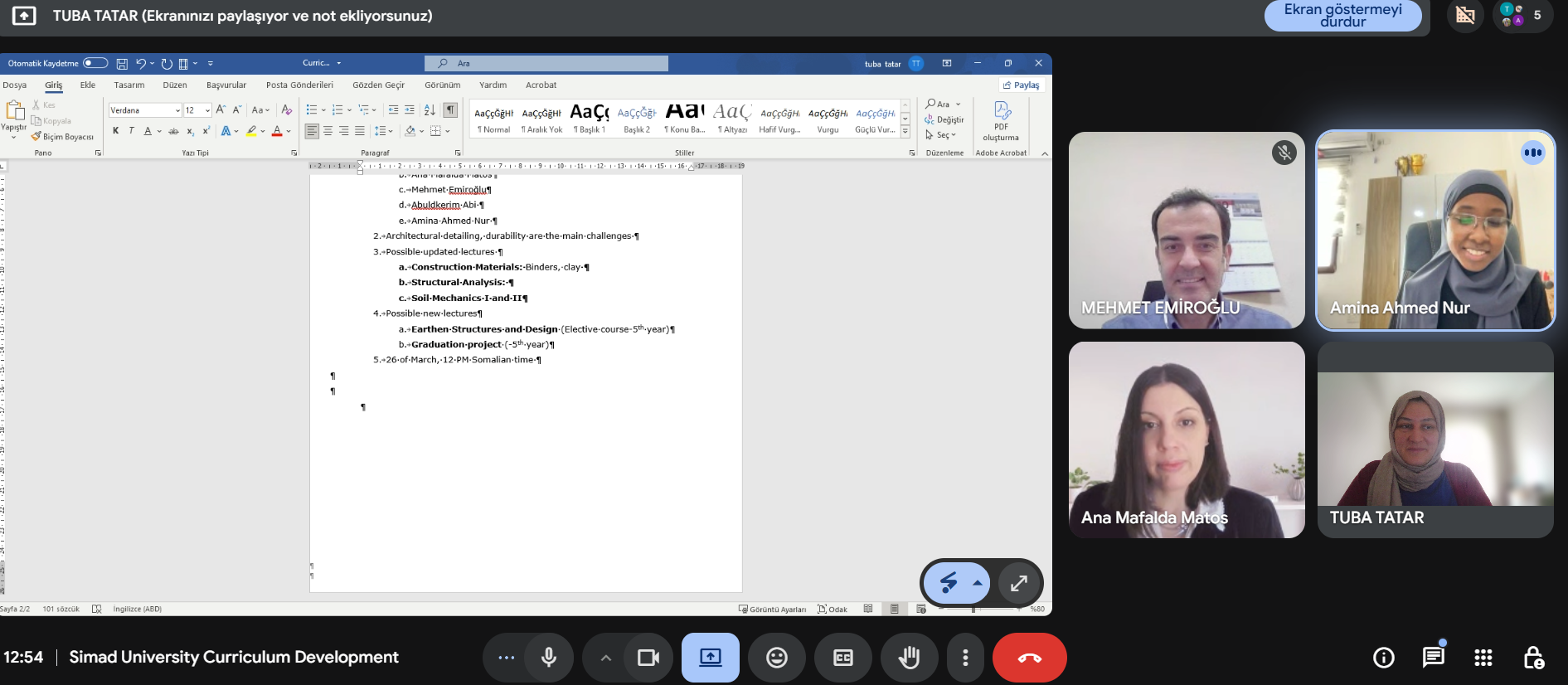 Curriculum Development Meeting Held on 16 March 2026