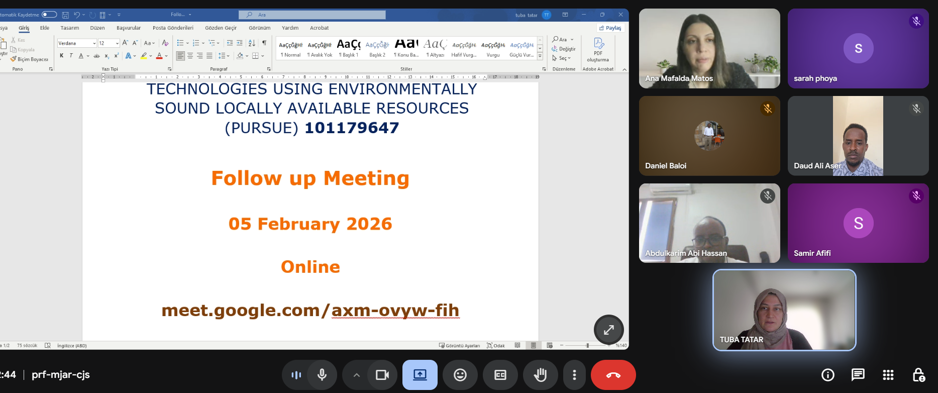 Follow-up Meeting Held on 05 February 2026