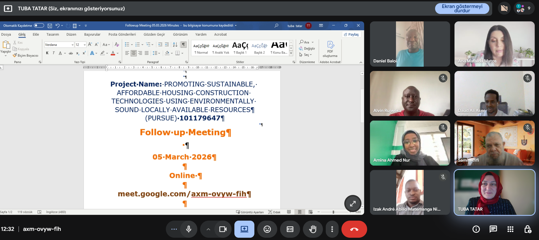 Follow-up Meeting Held on 05 March 2026